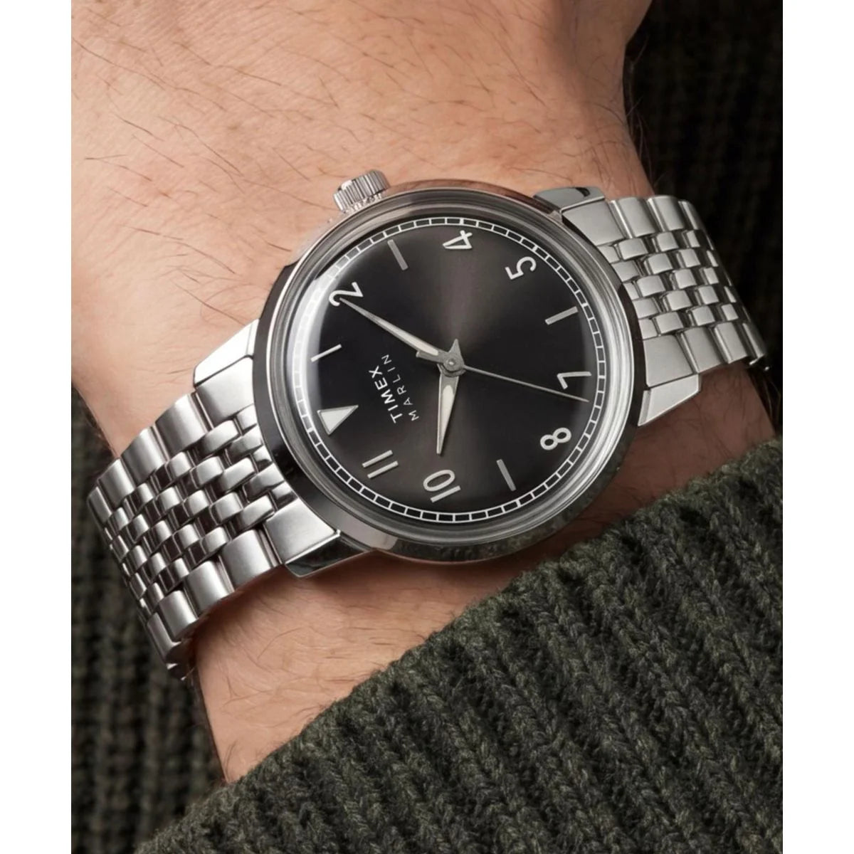 Timex Marlin Round 34mm Black Dial Analog Unisex Watch TW6A04200UJ