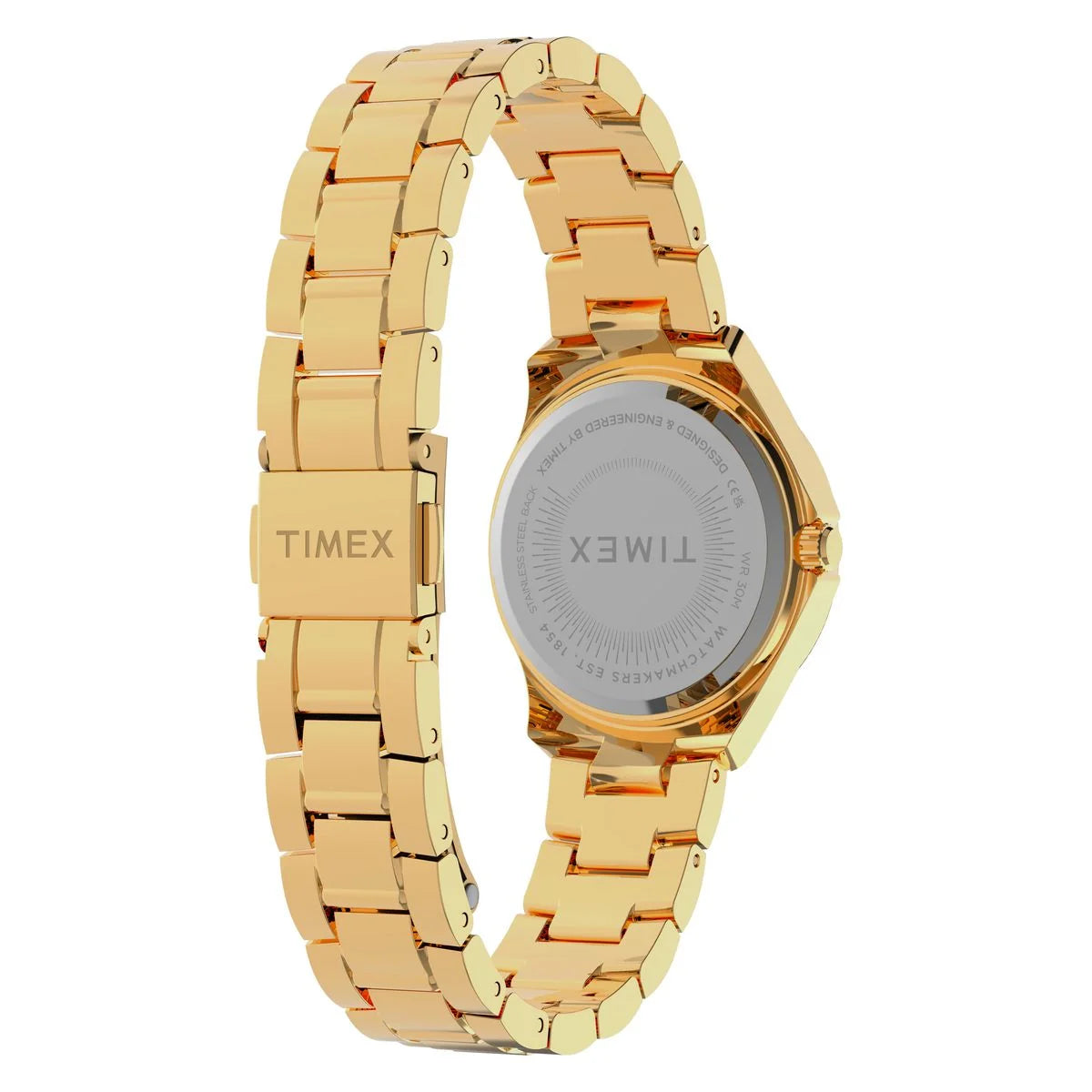 Timex Quartz Gold Round Dial Analog Women's Watch - TW6A04600UJ
