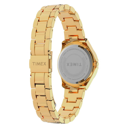 Timex Quartz Gold Round Dial Analog Women's Watch - TW6A04600UJ