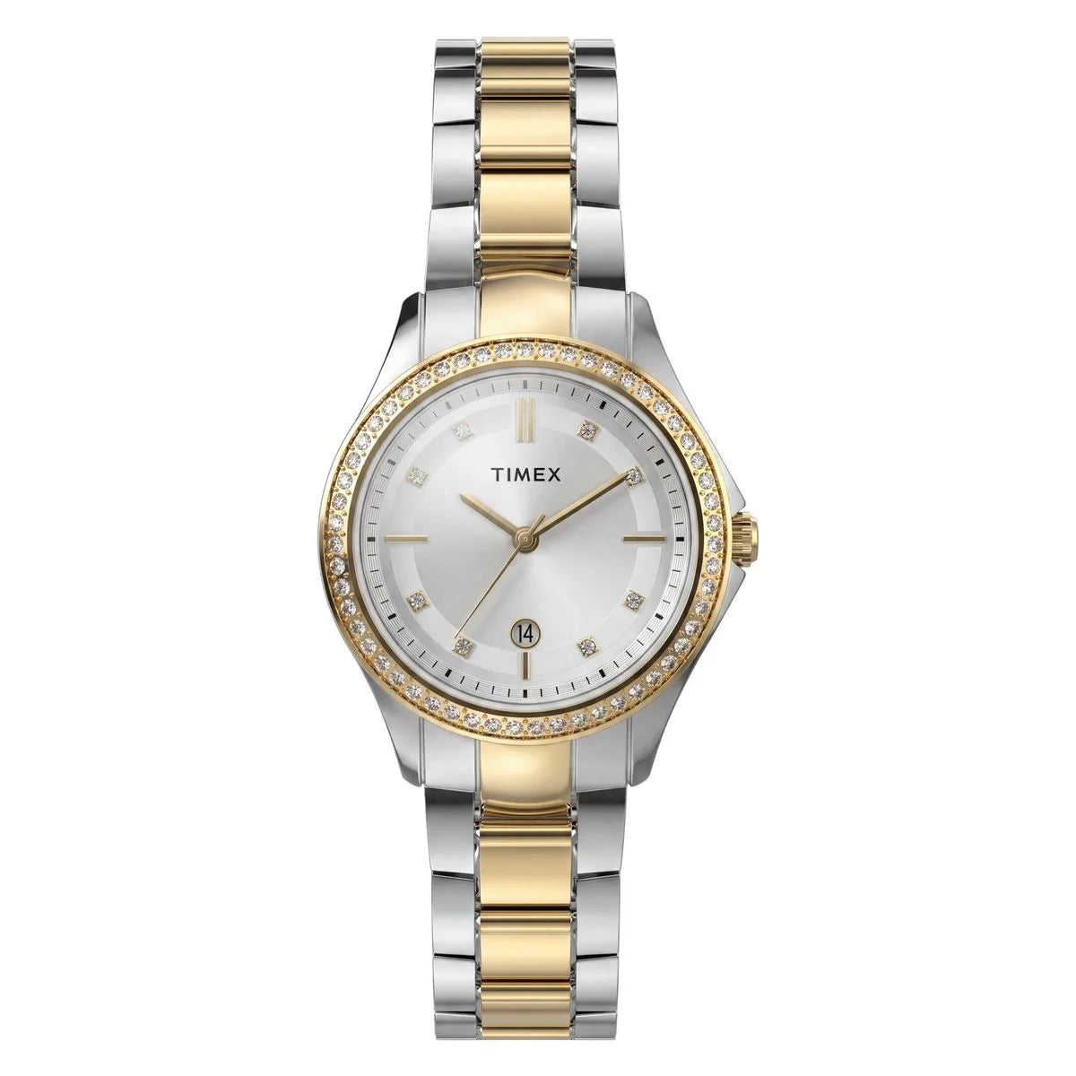 Timex Quartz Silver Round Dial Analog Women's Watch - TW6A04700UJ