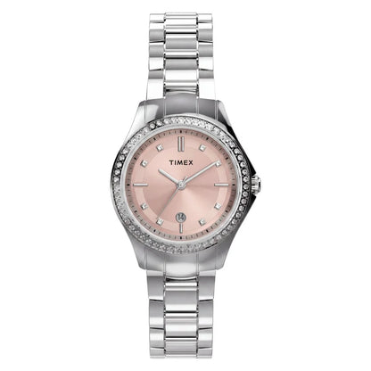 Timex Quartz Pink Round Dial Analog Women's Watch - TW6A05800UJ