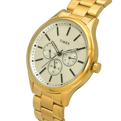 Timex Fashion Champagne Dial Analog Multifunction Men's Watch TWEG18415