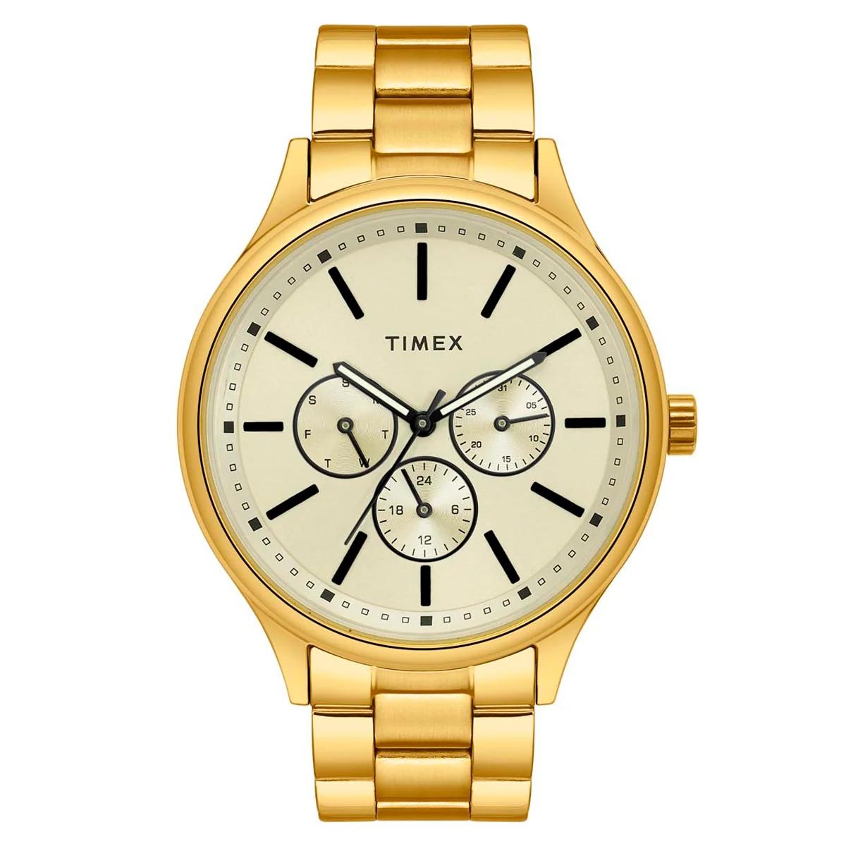 Timex Fashion Champagne Dial Analog Multifunction Men's Watch TWEG18415