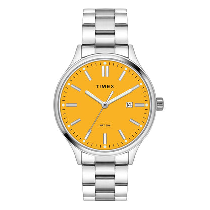 Timex Men Yellow Round Dial quartz Analog Watch - TWEG18428