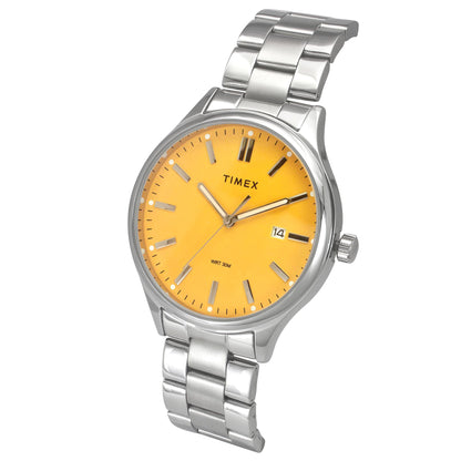 Timex Men Yellow Round Dial quartz Analog Watch - TWEG18428