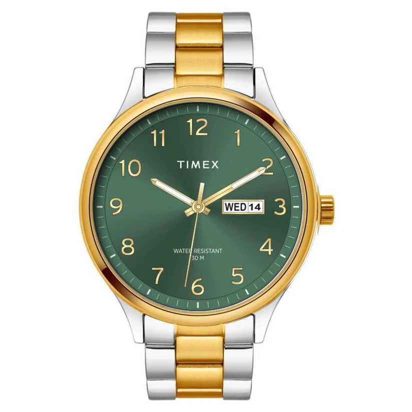 Timex Full Arabic Green 43mm Dial Men's Astrological Watch - TWEG18443