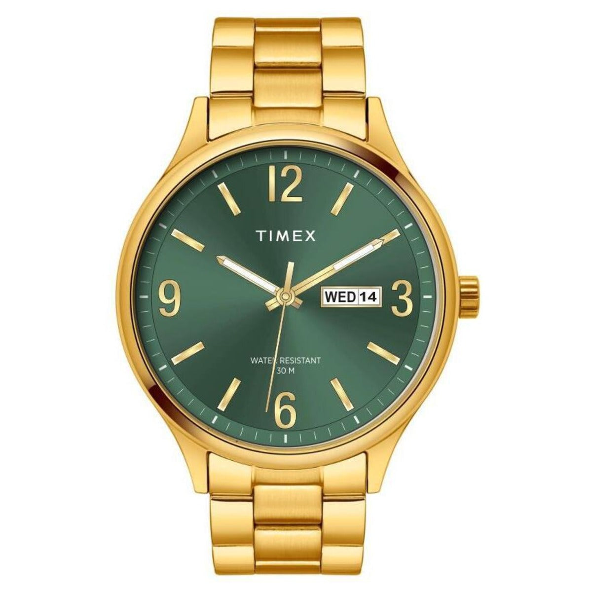 TWEG18445 Timex | Green Dial St Steel Bracelet Men's Watch