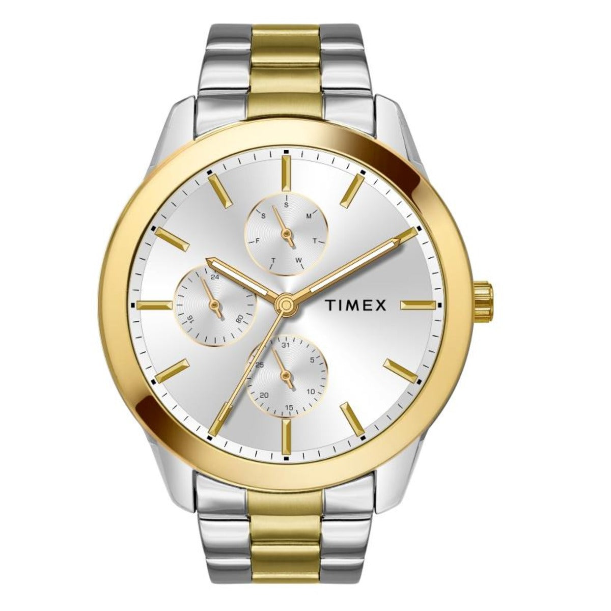 Timex Round Silver 45mm Dial Men's Astrological Watch - TWEG18523