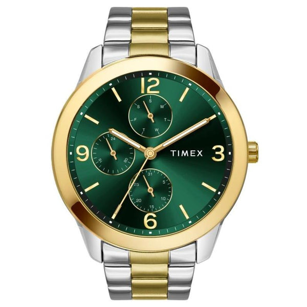 Timex 12,3,6 & 9 Arabic Green Dial Men's Astrological Watch - TWEG18525