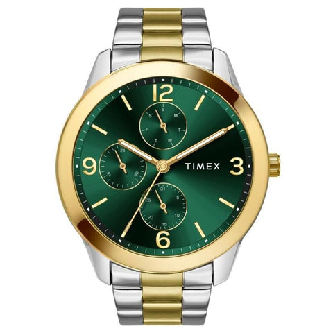 TWEG18525 Timex | 12,3,6 & 9 Arabic Green Dial Men's Watch - Buy Now at Sai Creations Watches