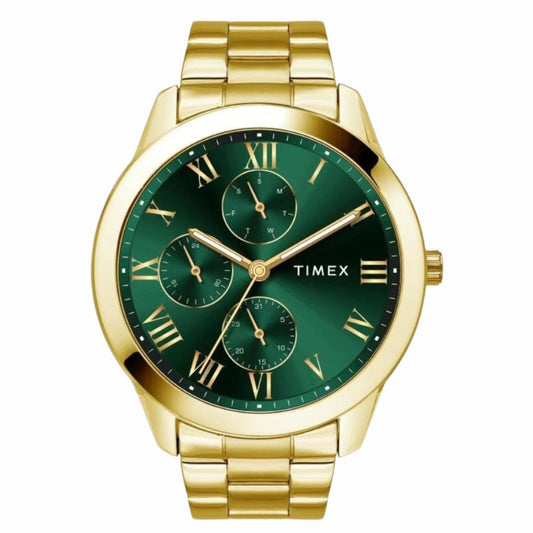 Timex Full Roman Green Dial Men Analog Watch - TWEG18527 Timex