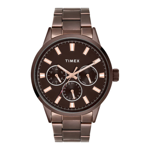 Timex Men Brown Round Multifunction Dial Watch- TWEG19929 - Buy Now at Sai Creations Watches