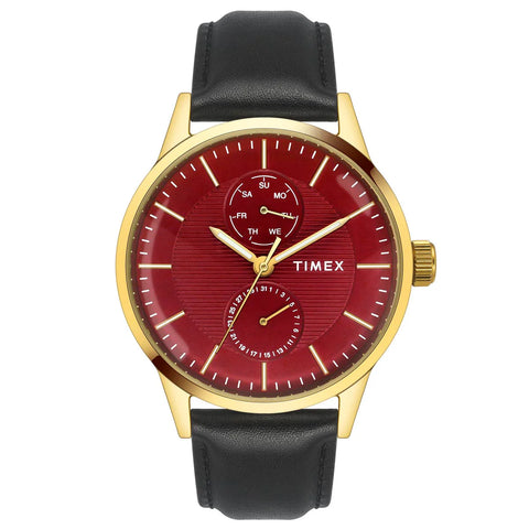 Timex Red Textured Dial Stainless Steel Men Watch - TWEG19938 - Buy Now at Sai Creations Watches