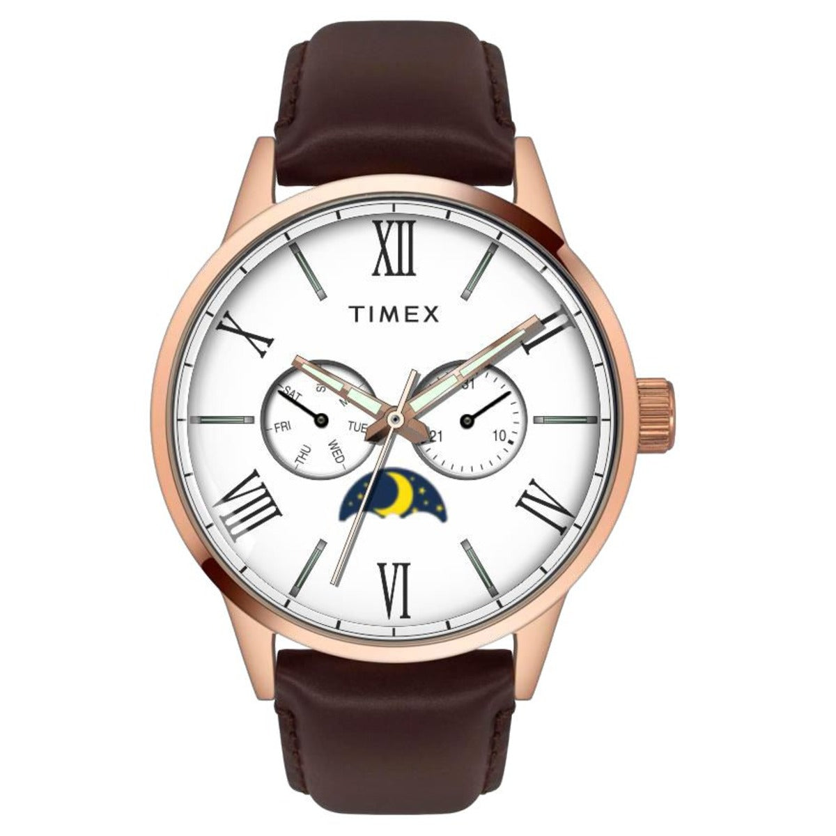 TWEG19943 Timex | White Dial Rose Gold Case Men's Watch