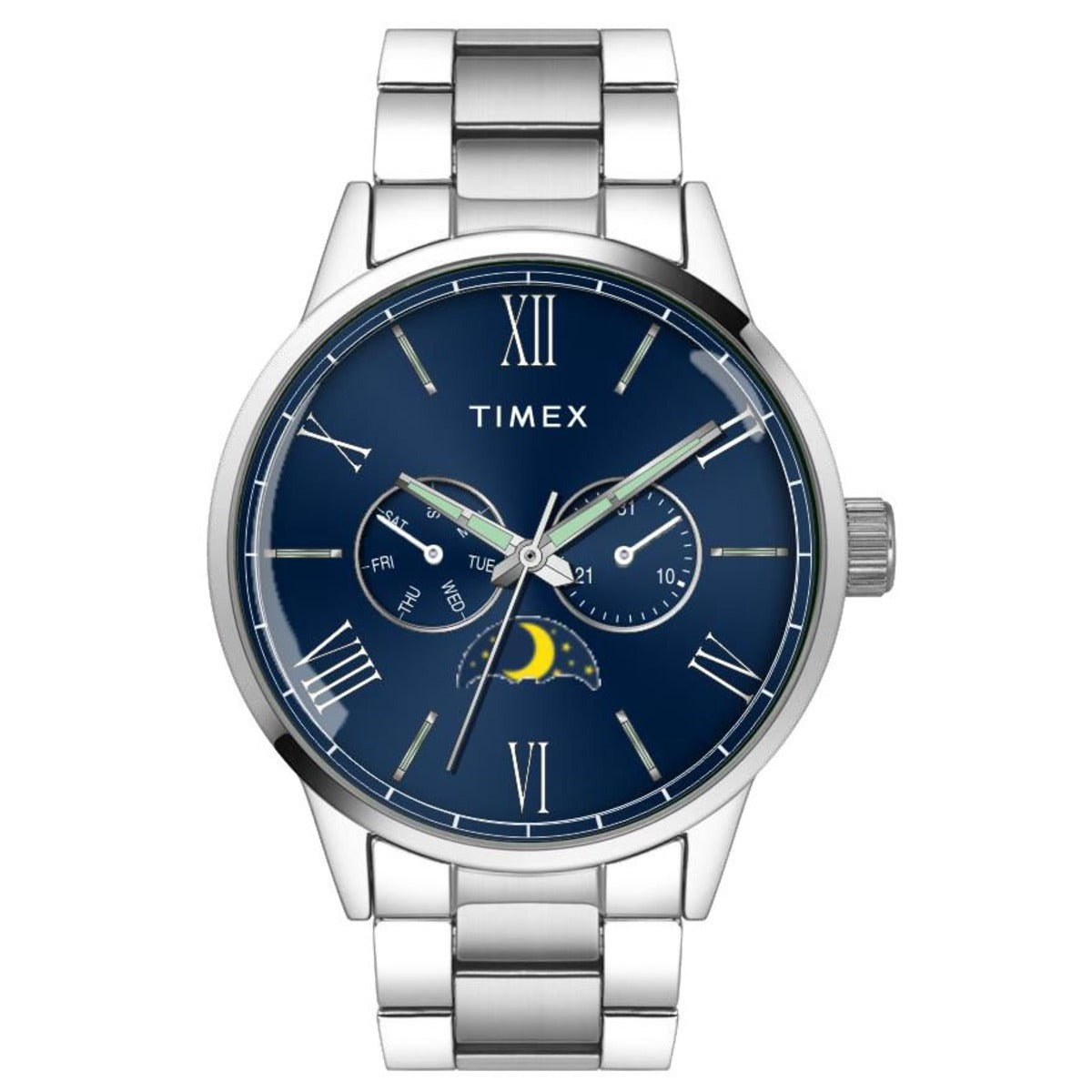 TWEG19944 Timex | Silver Case 44mm Dark Blue Dial Men's Watch