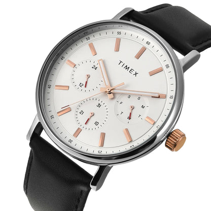 Timex Fashion White Round Multifunction Dial Analog Men Watch TWEG20021