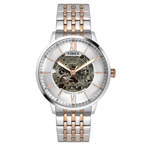 Timex Men Automatic Silver Round Dial Stainless Steel Watch - TWEG23503 - Buy Now at Sai Creations Watches