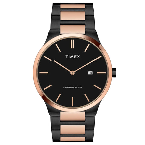 Timex E Class Men Black Dial Analog Stainless Steel Watch TWEG23601 - Buy Now at Sai Creations Watches