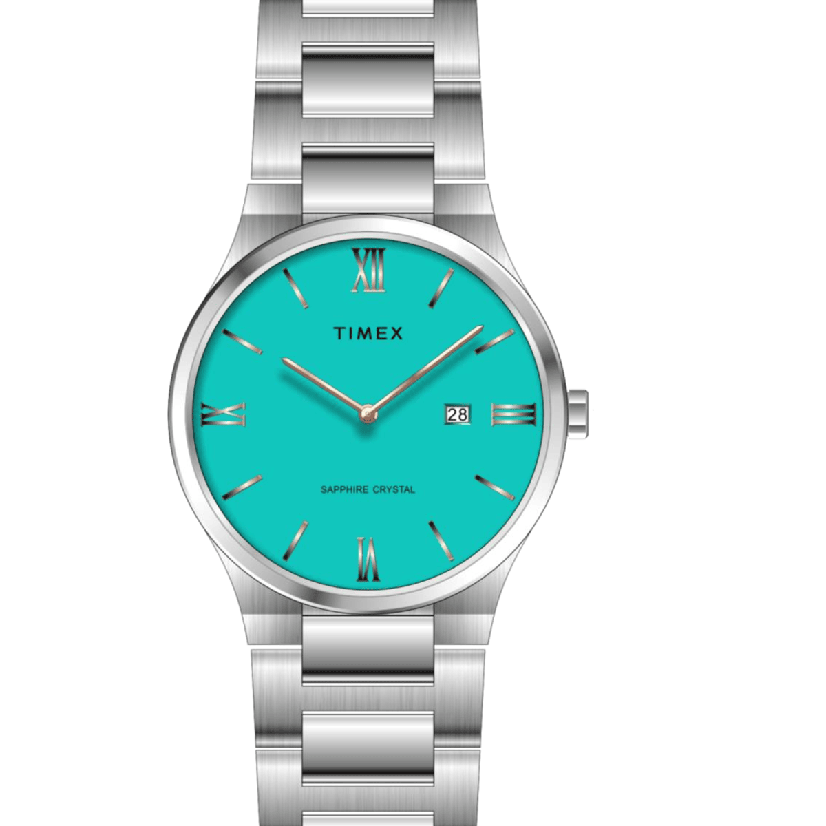 Timex Glossy Robin’s Egg Blue Stainless Steel Men's Watch - TWEG23604