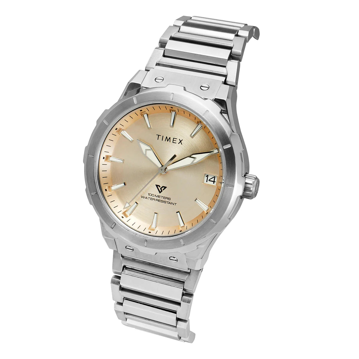 Timex Men Champagne Round Dial Analog Watch - TWEG24803