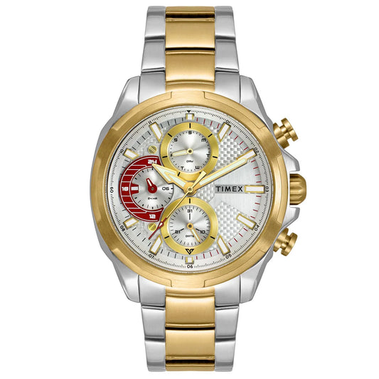 Timex Silver Round Dial Quartz Analog Men Watch - TWEG25001