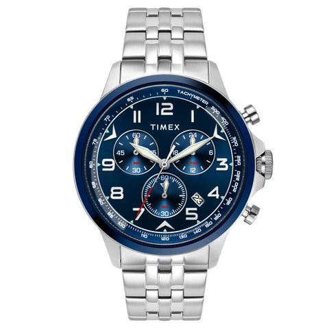 Timex Men Blue Round Dial Analog Chronograph Watch - TWEG25101 - Buy Now at Sai Creations Watches