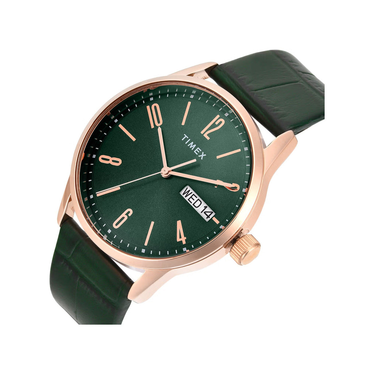 Timex Quartz Green Round Dial Analog Men Watch TWEG25509