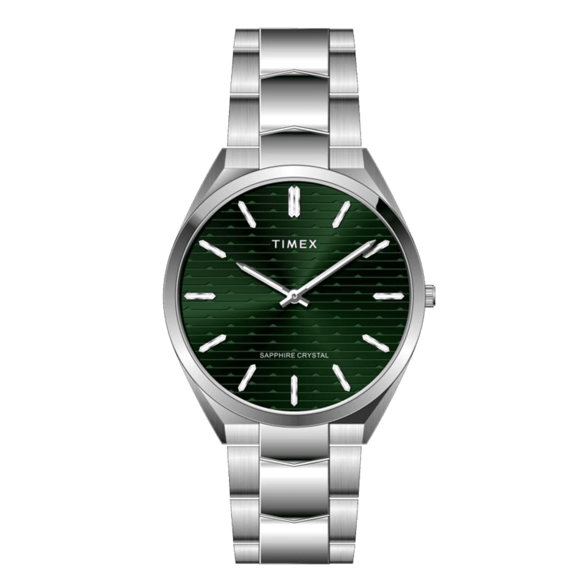 Timex Green Textured Dial Stainless Steel Bracelet Men's Watch - TWEG25800