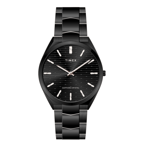 Timex Black Textured Dial Stainless Steel Bracelet Men's Watch - TWEG25803 - Buy Now at Sai Creations Watches