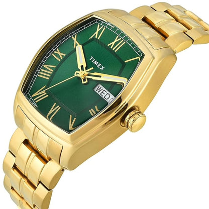 Timex Quartz Green Tonneau Dial Analog Men's Watch - TWEG25905