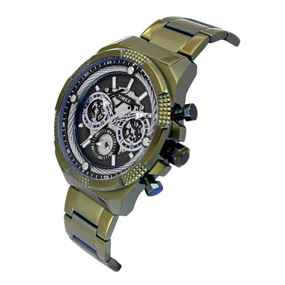 Timex Quartz Green Dial Analog Chronograph Men's Watch TWEG27701