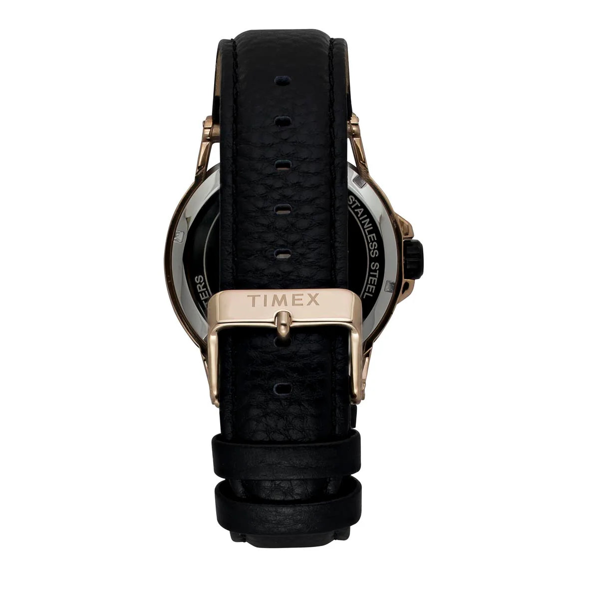 Timex Fashion Quartz Black Dial Analog Leather Strap Men Watch TWEG27801