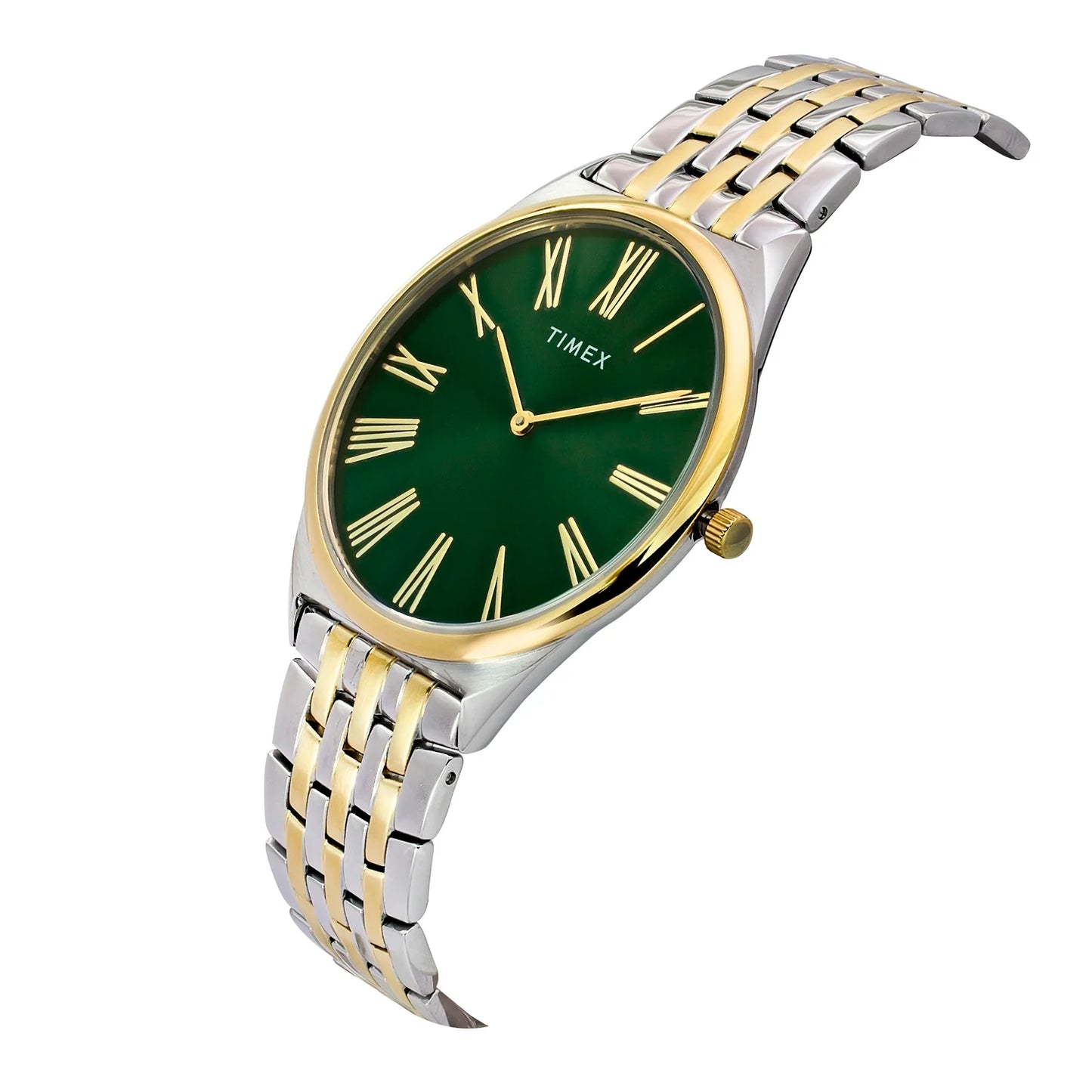 Timex Fashion Quartz Green Dial Analog Stainless Steel Men Watch TWEG27903