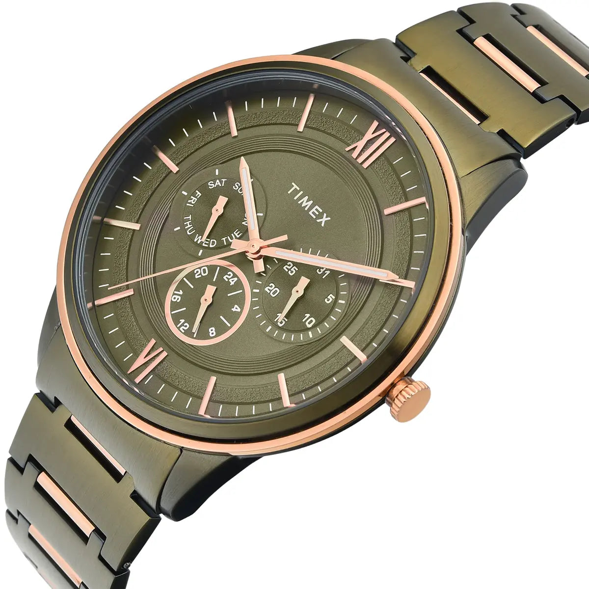 Timex Quartz Green Round Dial Analog Watch For Men TWEG28002