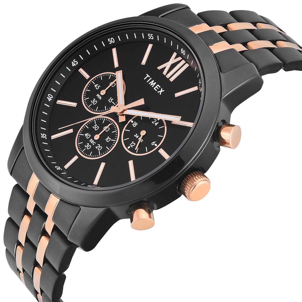 Timex Trendline Round Black Dial Analog Men's Watch - TWEG32202