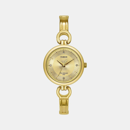 Timex Women's Gold Analog Stainless Steel Watch TWEL11423