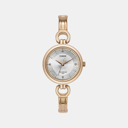 Timex Women's Silver Dial Analog Stainless Steel Watch TWEL11424