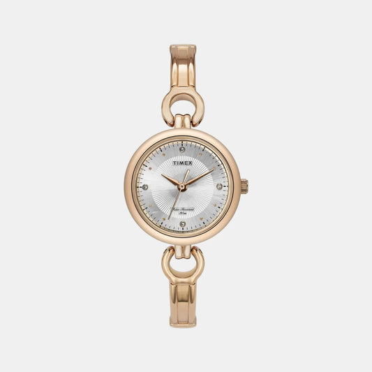 Timex Women's Silver Dial Analog Stainless Steel Watch TWEL11424