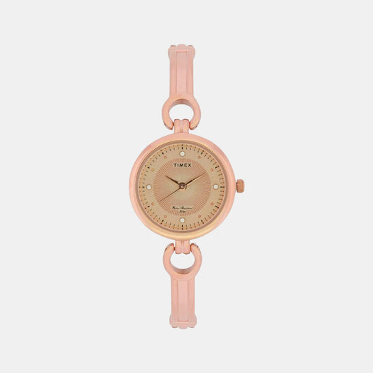 Timex Women's Gold Analog Stainless Steel Watch TWEL11425