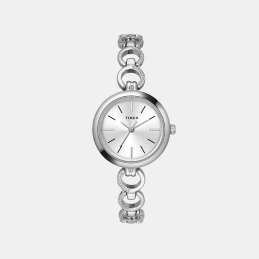 Timex Women's Silver Analog Stainless Steel Watch TWEL11432