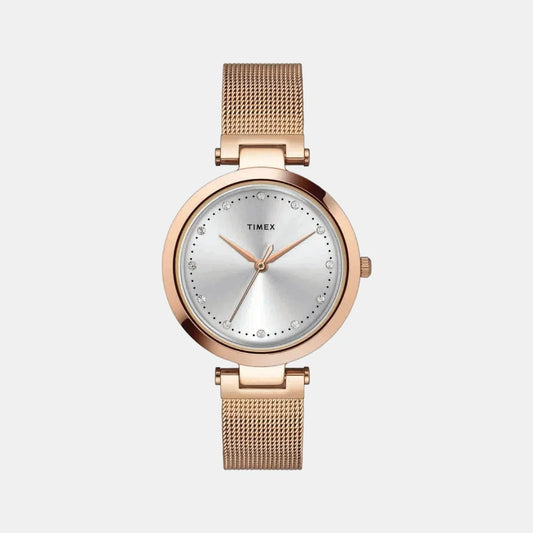 Timex Women's Silver Analog Stainless Steel Watch TWEL11823