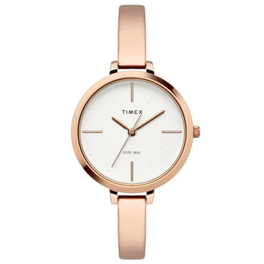 Timex Fashion Women's Silver Dial Round Case Watch -TWEL12804