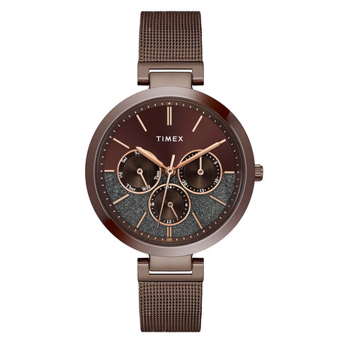 Timex Women Brass Dial Stainless Steel Analog Watch - TWEL14507 - Buy Now at Sai Creations Watches