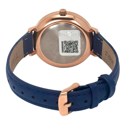 Timex Women Embellished Dial Leather Straps Analog Watch TWEL14712