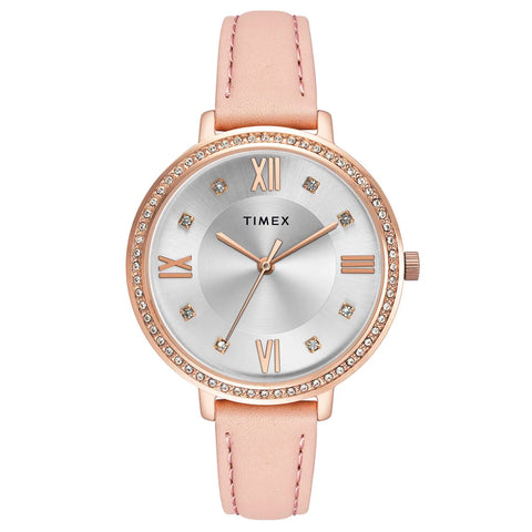 Timex Women Silver Round Dial Analog Watch - TWEL14714 - Buy Now at Sai Creations Watches