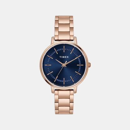 Timex Classics Blue Stainless Steel Analog Watch For Women TWEL15804
