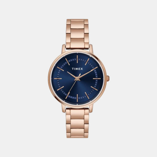 Timex Classics Blue Stainless Steel Analog Watch For Women TWEL15804