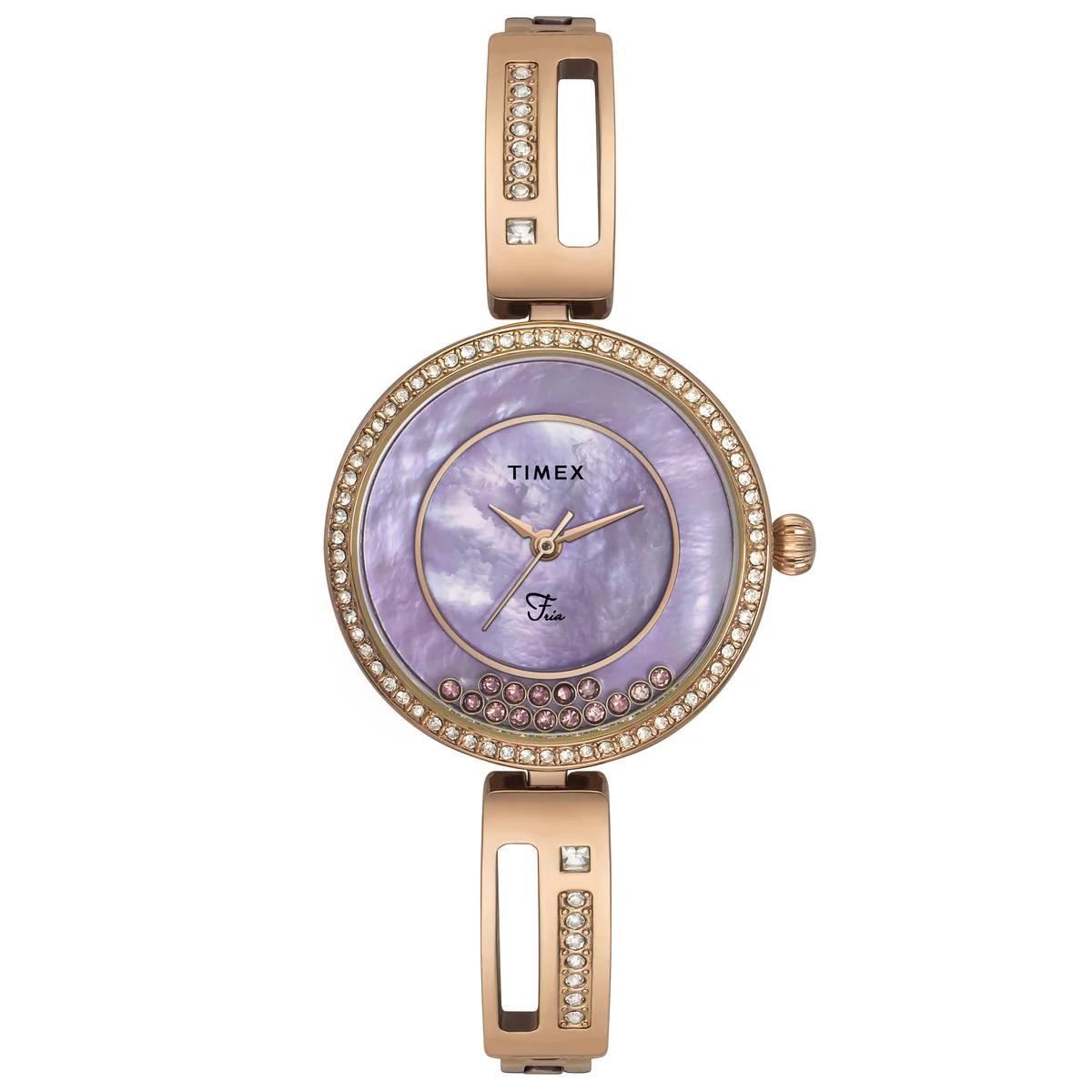 Timex Fria Lavender Mother of Pearl Dial Analog Women's Watch TWEL16502