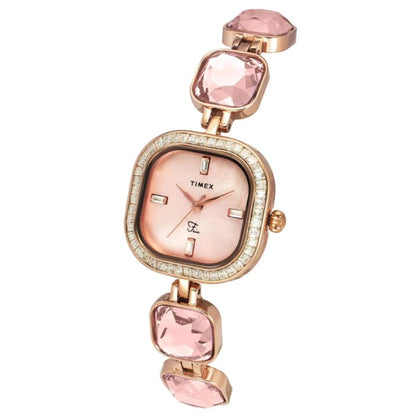 Timex Fria Pink Square Dial Analog Women's Watch - TWEL17101