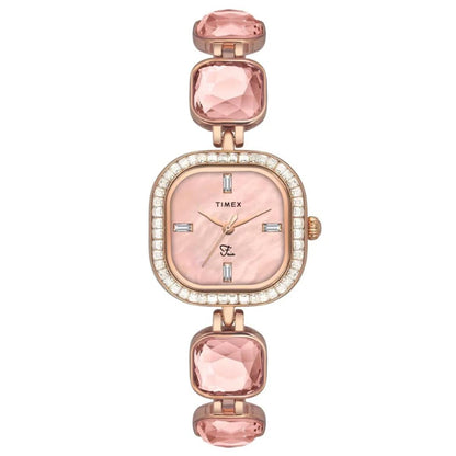 Timex Fria Pink Square Dial Analog Women's Watch - TWEL17101